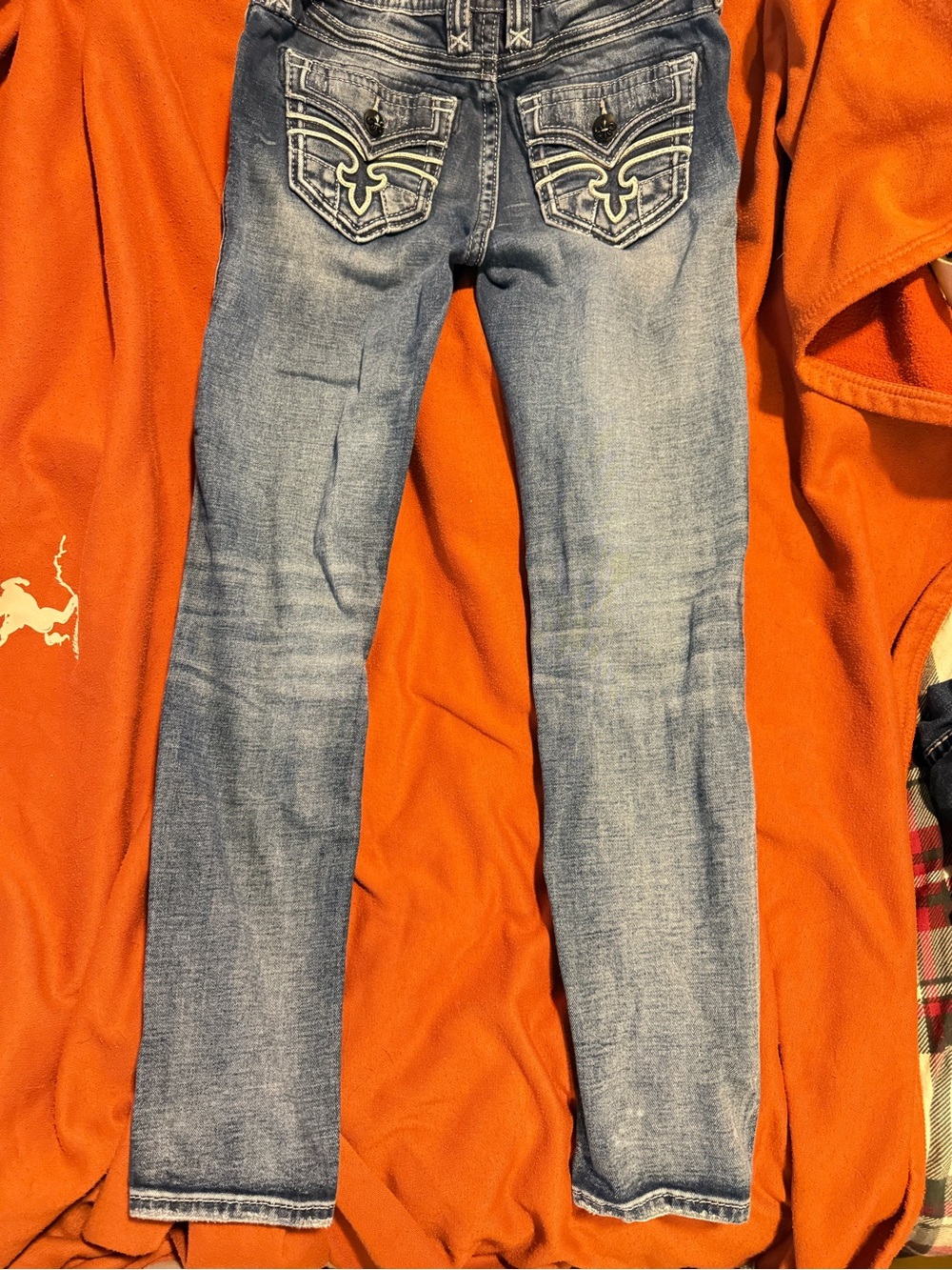 Rock Revival Embroidered Pocket Light Wash Skinny Jeans
